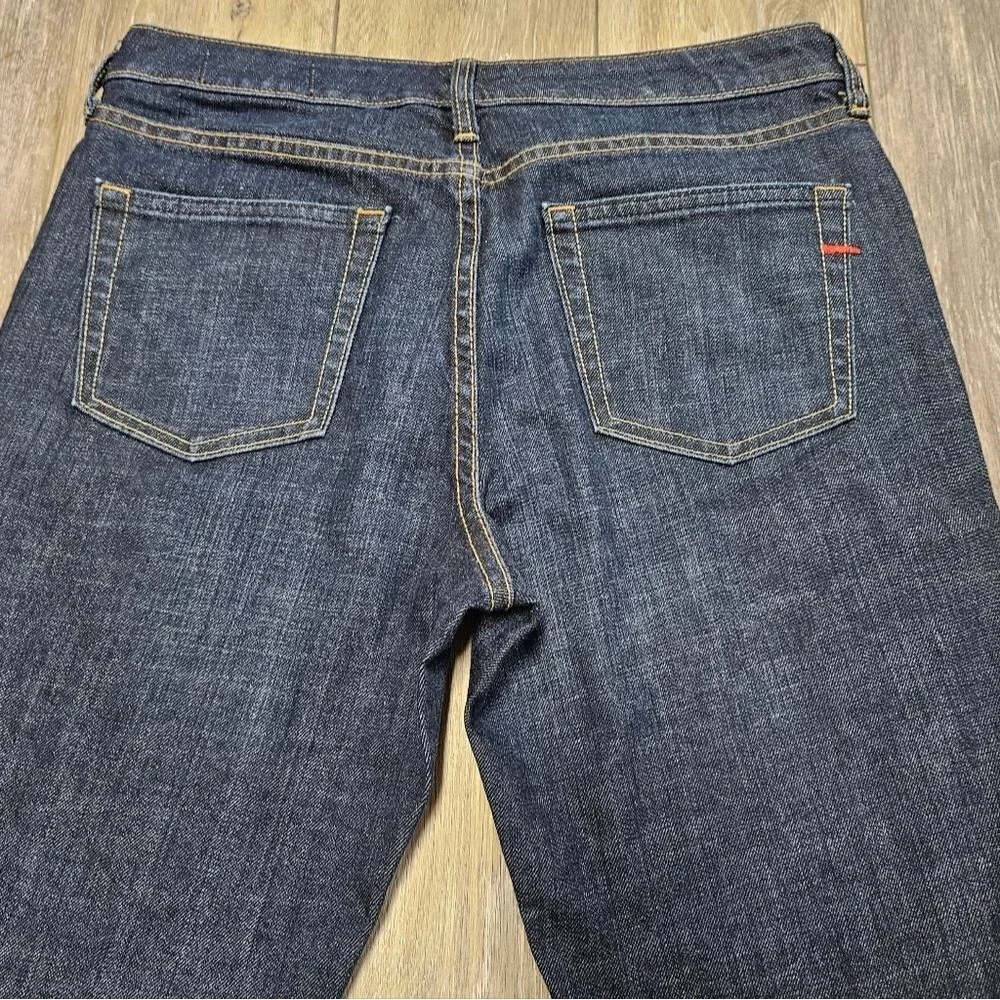 Gap 1969 Classic Fit Straight Leg Denim Jeans Dark Wash Relaxed  Women's 8 Long